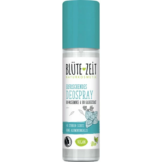 Blüte-Zeit Erfrischendes Deo-Spray Wasserminze & Salbeiextrakt 75ML 1 Blüte-Zeit Erfrischendes Deo-Spray Wasserminze & Salbeiextrakt 75ML