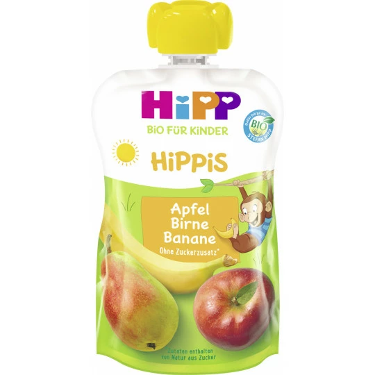 Bio Hippis Apfel-Birne-Banane 100G 1 Bio Hippis Apfel-Birne-Banane 100G