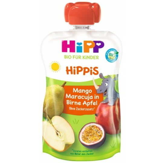 Bio Hippis Mango-Maracuja In Birne-Apfel 100G 1 Bio Hippis Mango-Maracuja In Birne-Apfel 100G