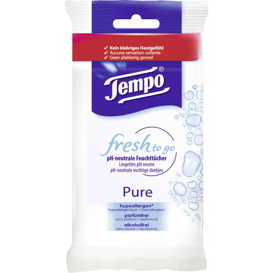 Tempo Fresh To Go Pure Feuchttücher 10ST 1 Tempo Fresh To Go Pure Feuchttücher 10ST
